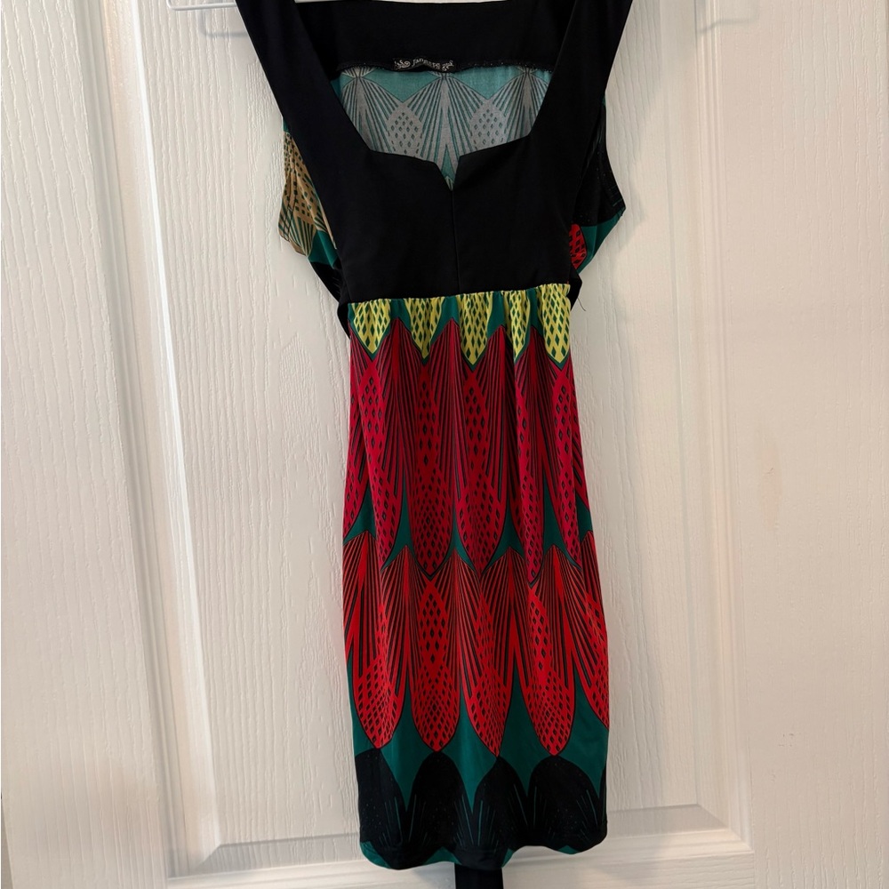 Janette Women's Small
Tribal Print Square Neck
High Waist Top or Mini Dress